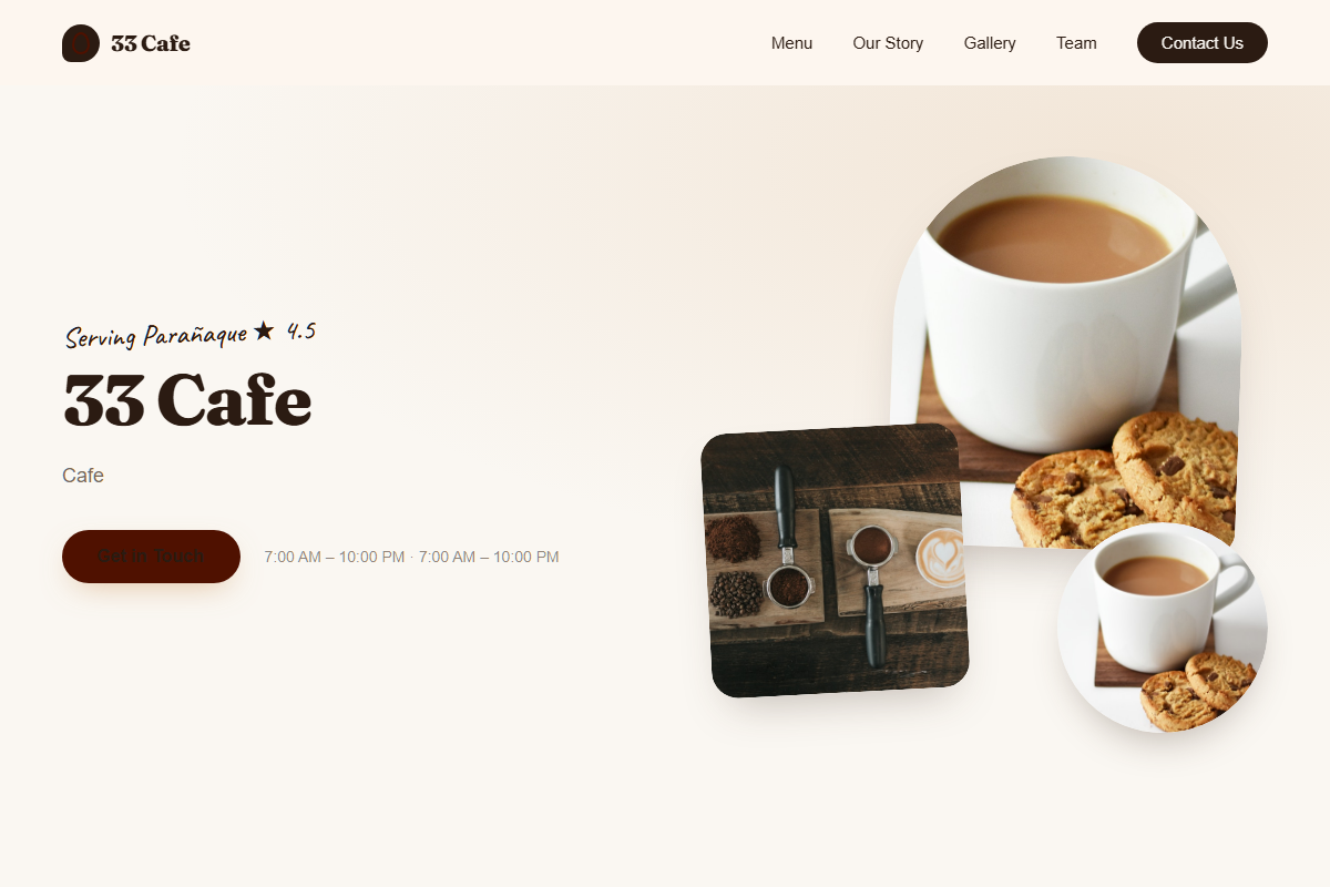 Cafe mockup preview