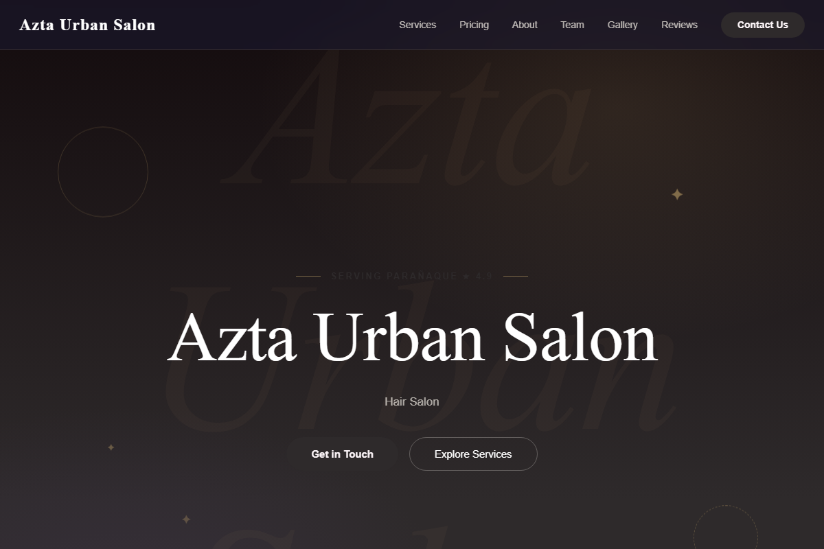 Salon mockup preview